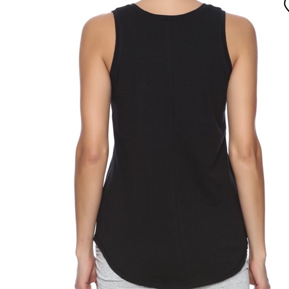 Recycled Karma LAY-Z Sleeveless Black Graphic Tank - Picture 3 of 11